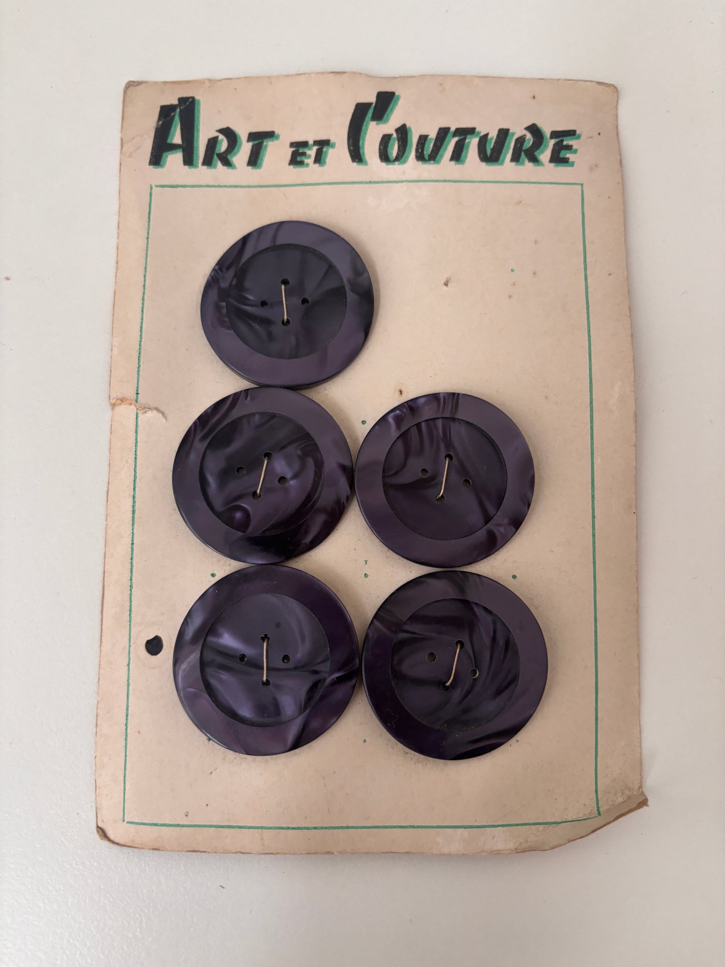 Art et Couture buttons (purple - 40 mm) - (AC0005)