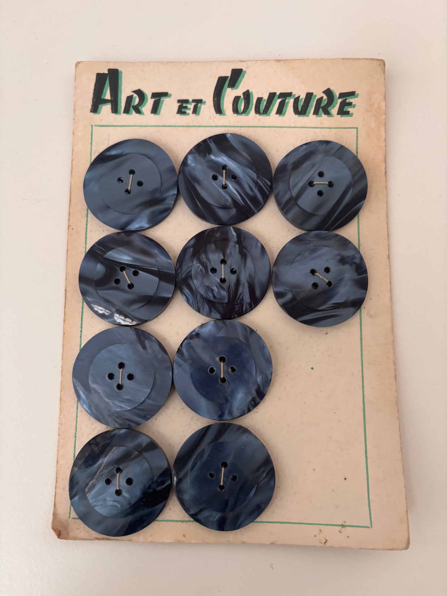 Art et Couture buttons (blue - 35 mm) - AC0008