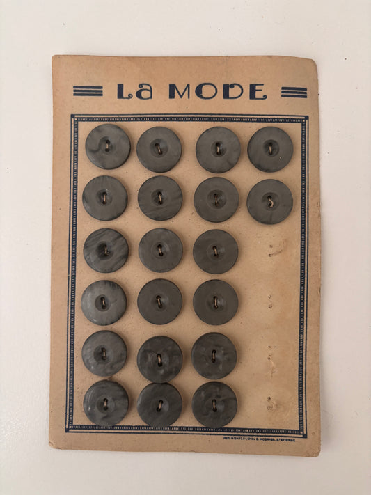 La Mode buttons (grey - 13 mm)