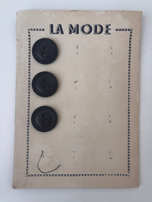 La Mode buttons (black - 26 mm)