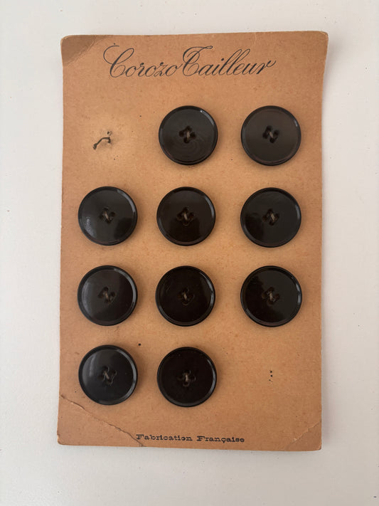 Corozo Cailleur buttons (black - 26 mm)