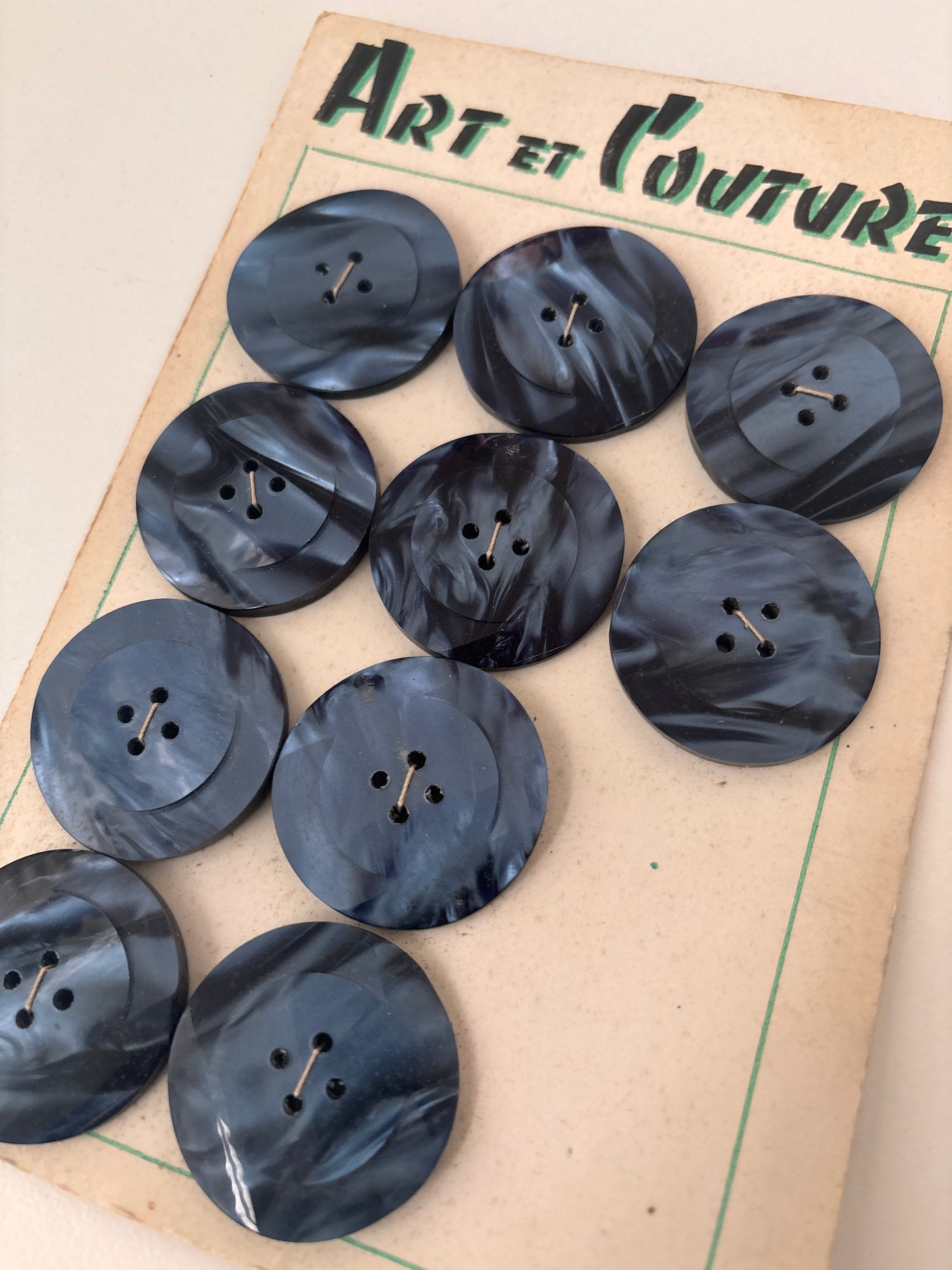 Art et Couture buttons (blue - 35 mm) - AC0008