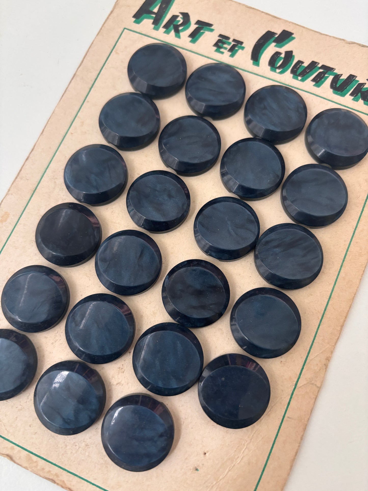 Art et Couture buttons (blue - 21 mm) - AC0013