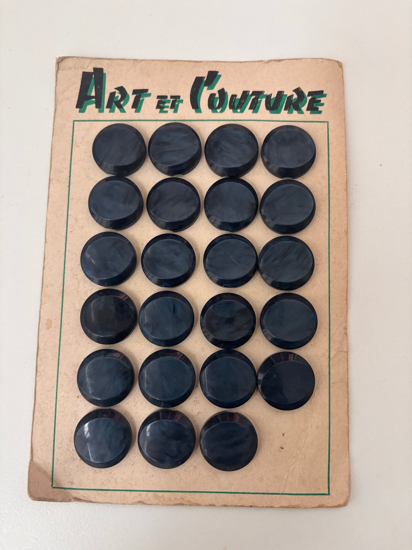 Art et Couture buttons (blue - 21 mm) - AC0013