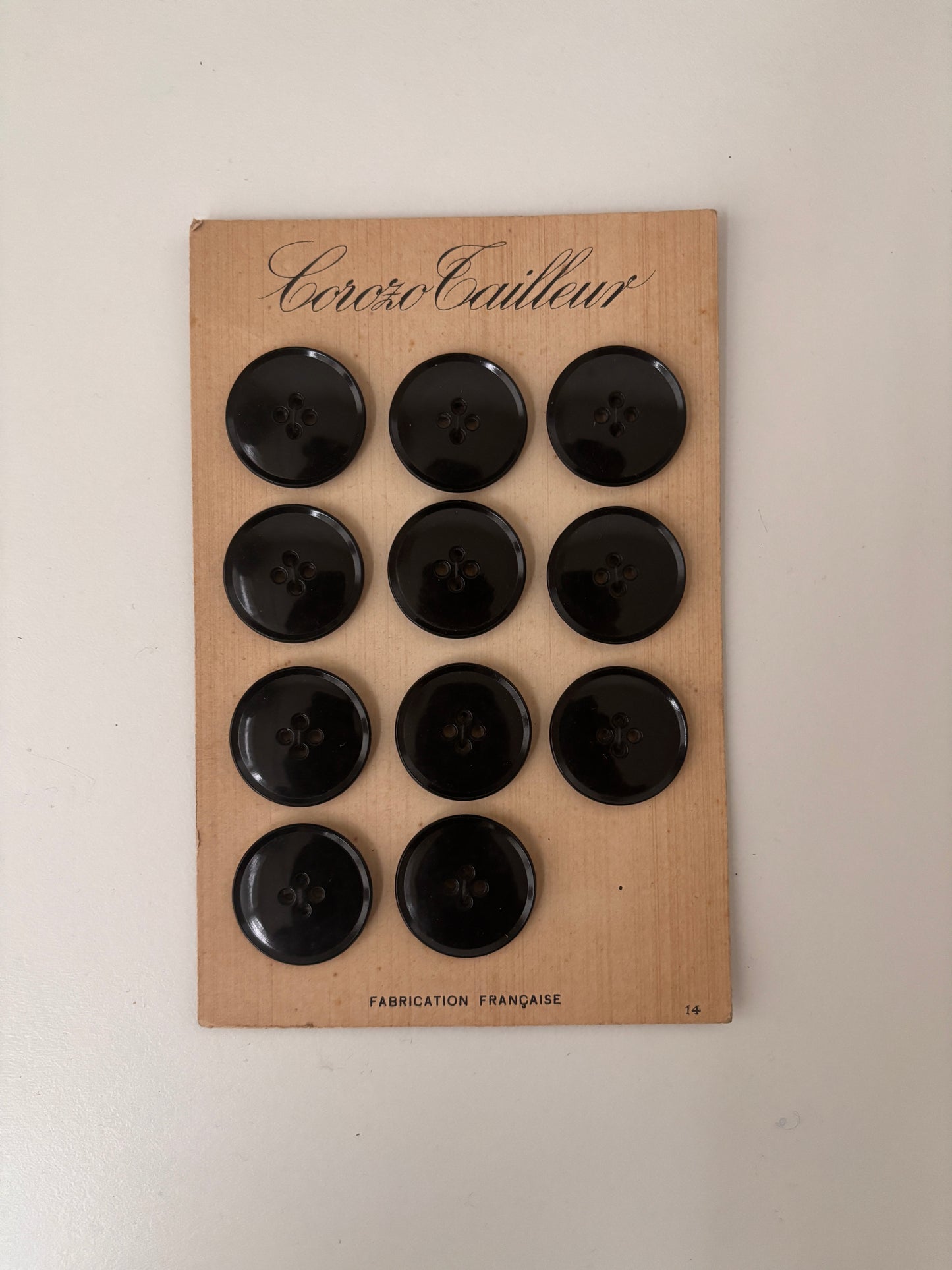 Corozo Cailleur buttons (black - 28 mm)