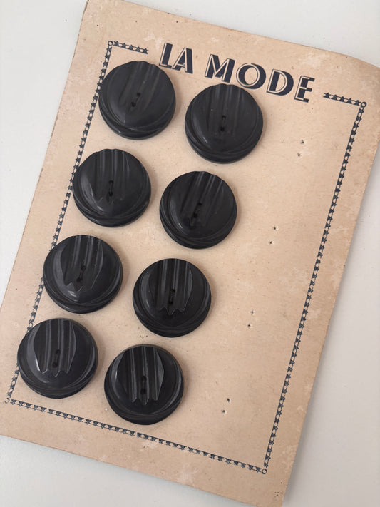 La Mode buttons (black - 30 mm)