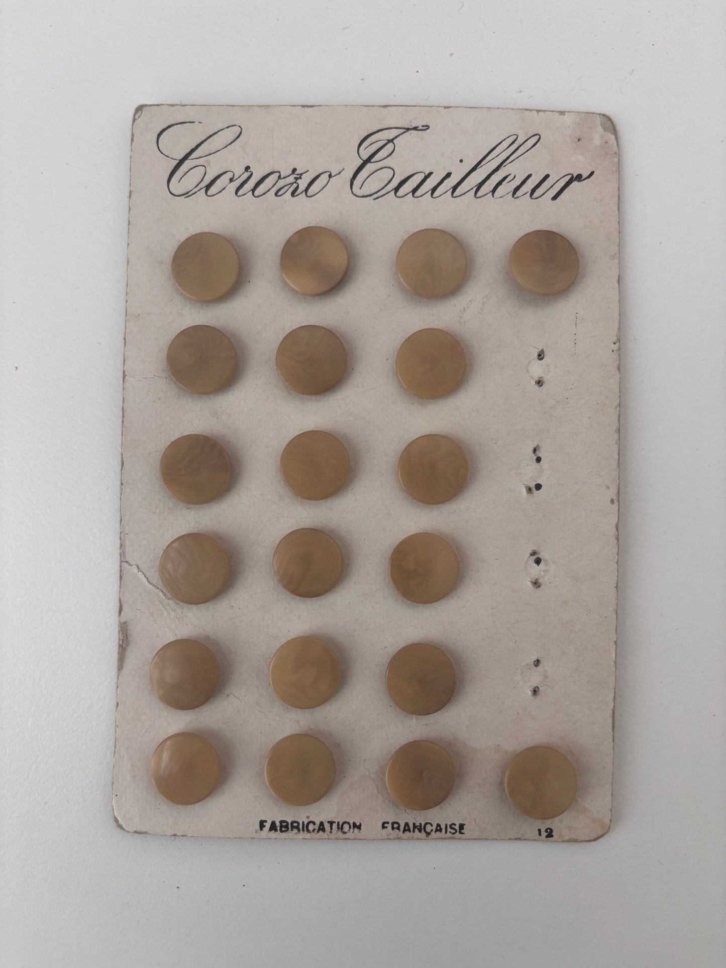 Corozo Cailleur buttons (beige - 12 mm)