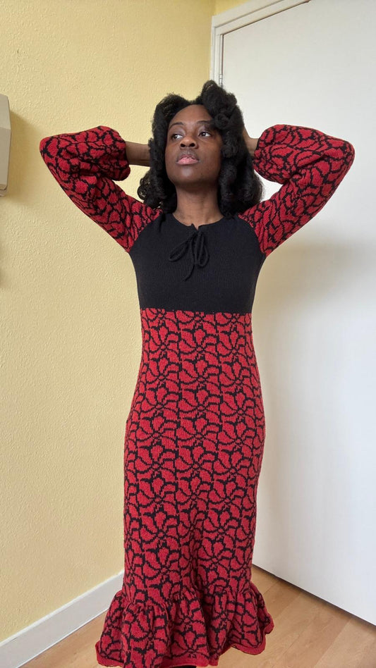 70s knitted dress (bespoke)